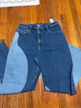 Hollister Colorblock High-Waist Women’s Jeans in Dark and Light Blue Size 11